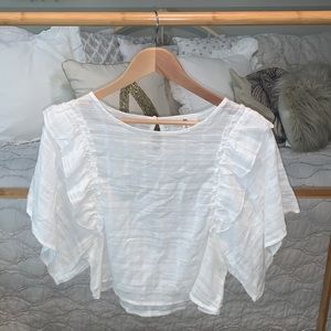 Nordstrom BP White flowy short sleeve top